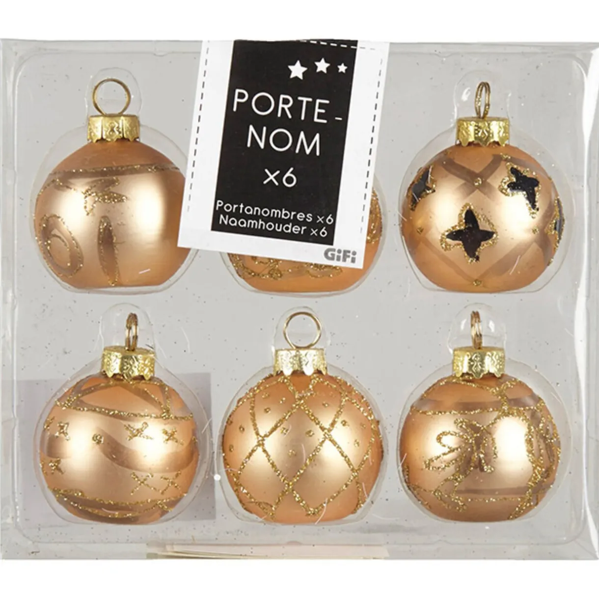 Outlet Gifi Porte nom doré x6