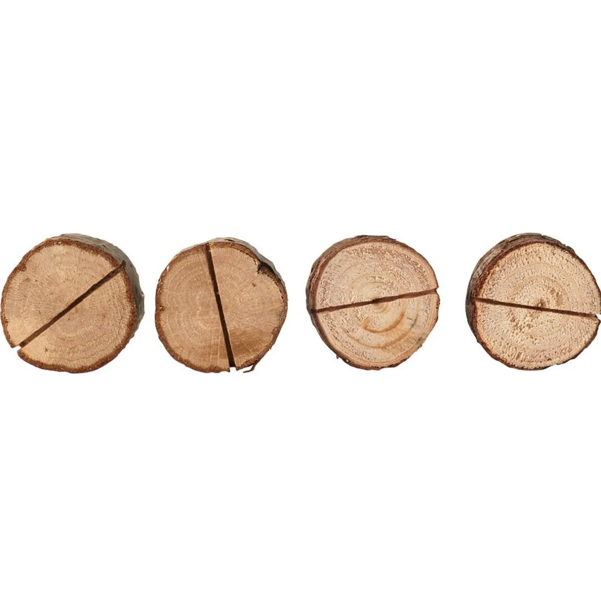 Outlet Gifi Porte-nom rondin de bois x4