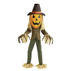 Discount Gifi Épouvantail géant tête citrouille animé et sonore H182cm