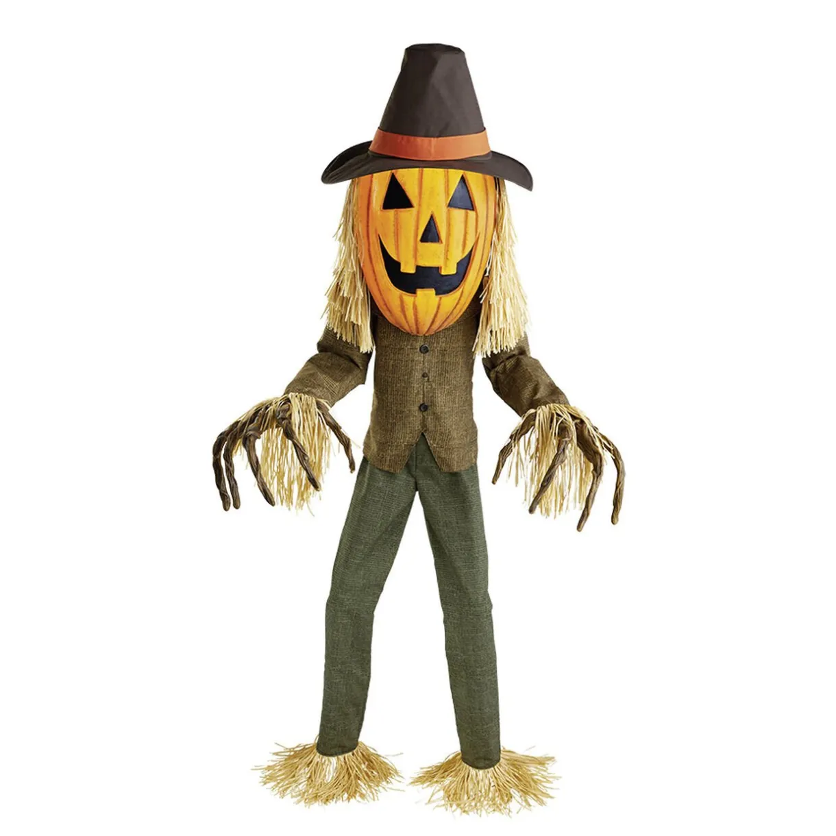 Discount Gifi Épouvantail géant tête citrouille animé et sonore H182cm