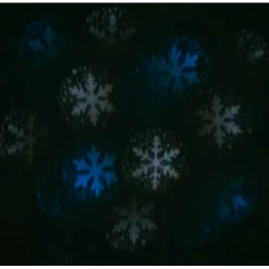Gifi Projecteur Solaire motif flocon de neige LED Animé bleu blanc^ Décoration Extérieure De Noël