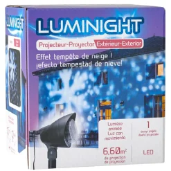 Gifi Projecteur tempête de neige extérieur 4 LED^ Décoration Extérieure De Noël