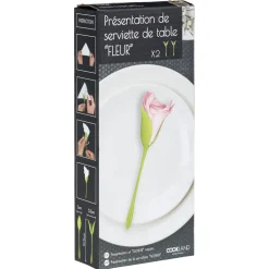 Outlet Gifi Présentoir serviette papier forme tige verte fleur