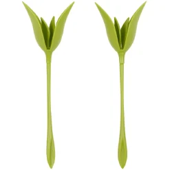 Outlet Gifi Présentoir serviette papier forme tige verte fleur