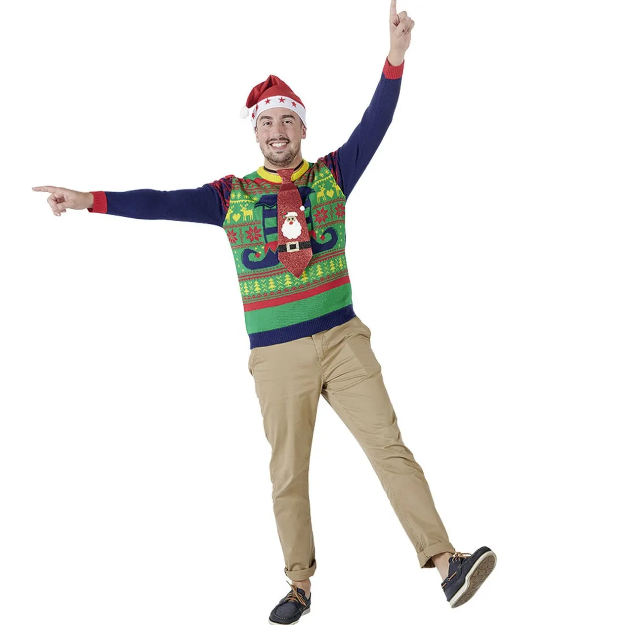 Gifi Pull de Noël adulte^ Déguisement Et Tenue De Noël