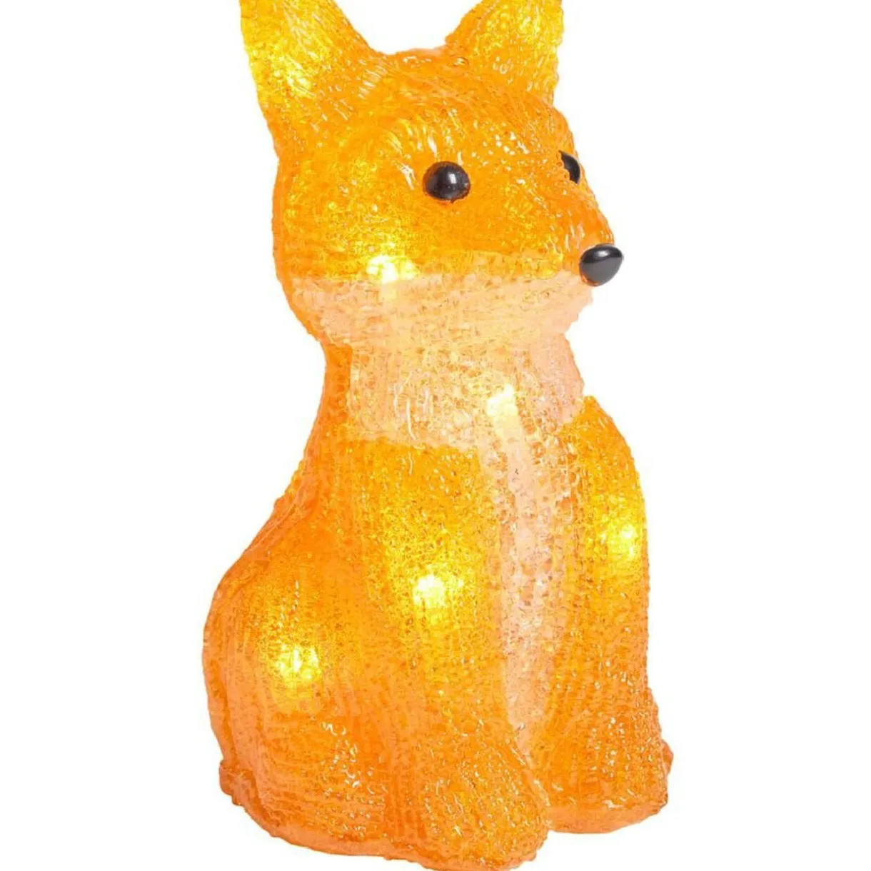 Gifi Renard lumineux en acrylique 12LED blanc chaud H18,5cm^ Décoration Extérieure De Noël