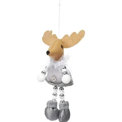Gifi Renne de Noël à suspendre en tissu H16 cm^ Décoration Sapin