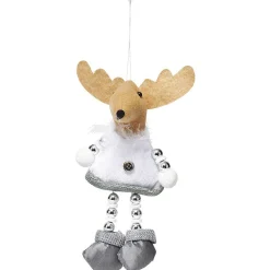 Gifi Renne de Noël à suspendre en tissu H16 cm^ Décoration Sapin