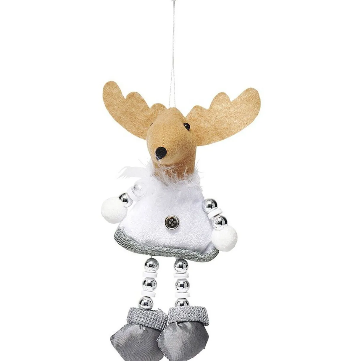 Gifi Renne de Noël à suspendre en tissu H16 cm^ Décoration Sapin