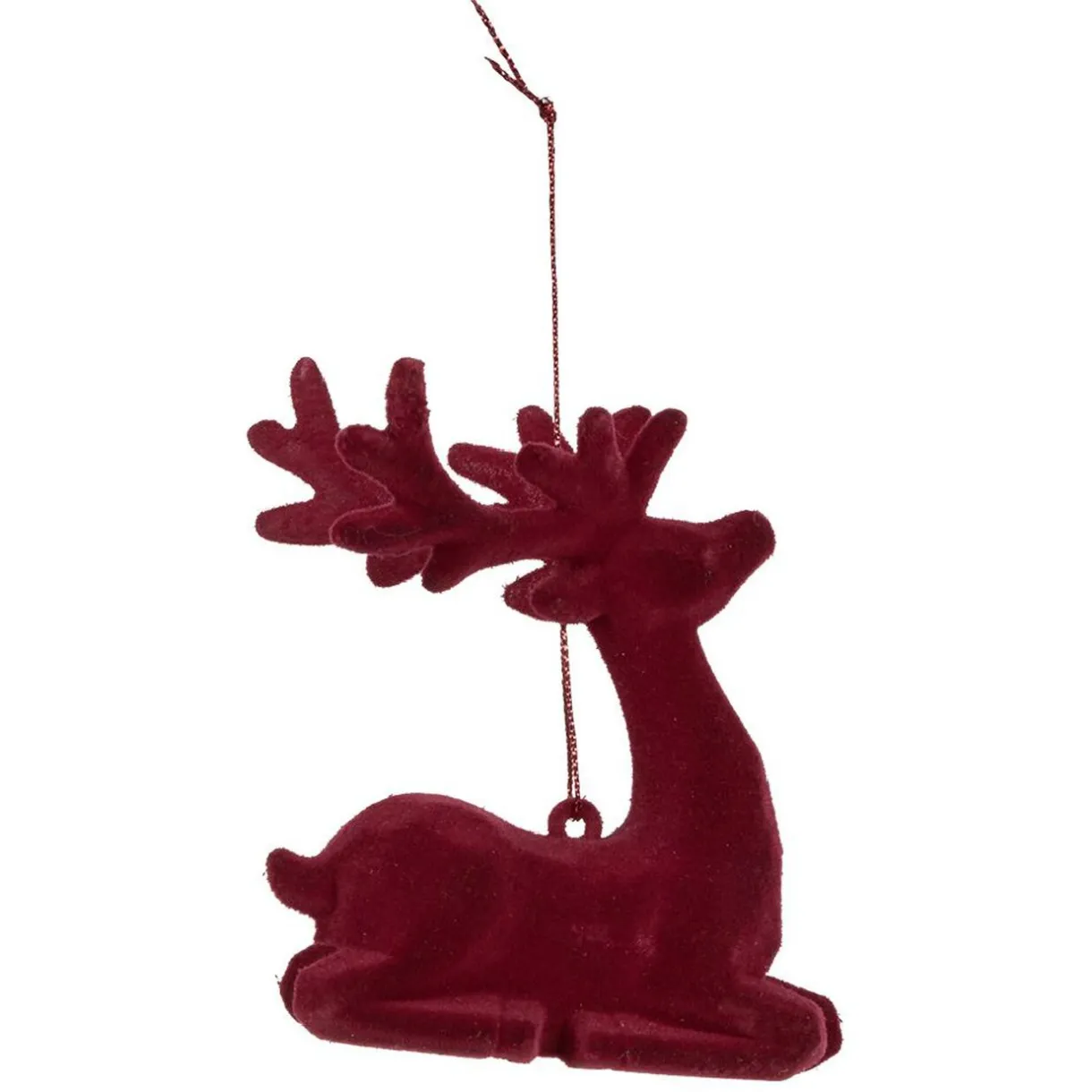 Gifi Renne de Noël aspect velours à suspendre^ Décoration Sapin