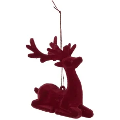 Gifi Renne de Noël aspect velours à suspendre^ Décoration Sapin