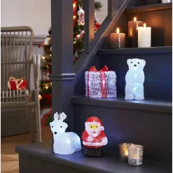 Gifi Renne Lumineux 5 Led multicolore H17 cm^ Décoration Extérieure De Noël