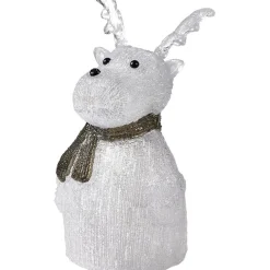 Gifi Renne lumineux acrylique H33cm 40 LED blanc froid^ Décoration Extérieure De Noël