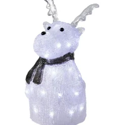 Gifi Renne lumineux acrylique H33cm 40 LED blanc froid^ Décoration Extérieure De Noël