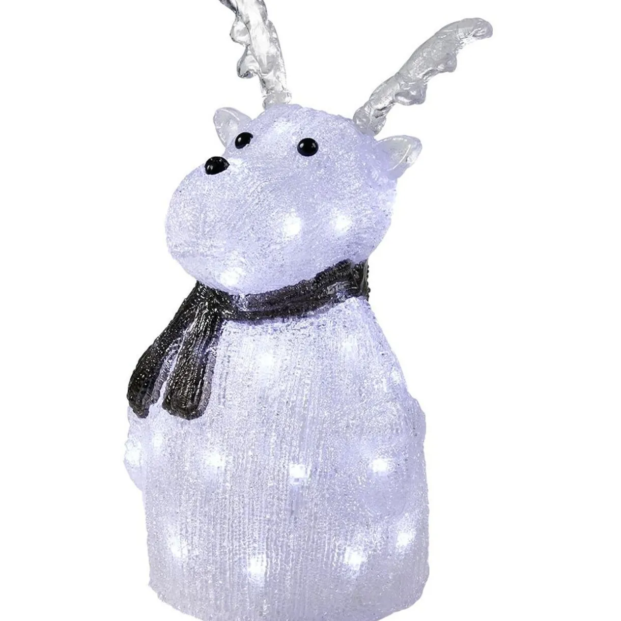 Gifi Renne lumineux acrylique H33cm 40 LED blanc froid^ Décoration Extérieure De Noël