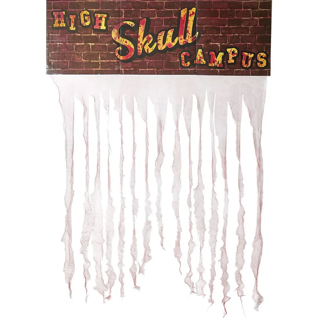 Discount Gifi Rideau de porte Halloween ensanglanté High Skull Campus 96xH130cm