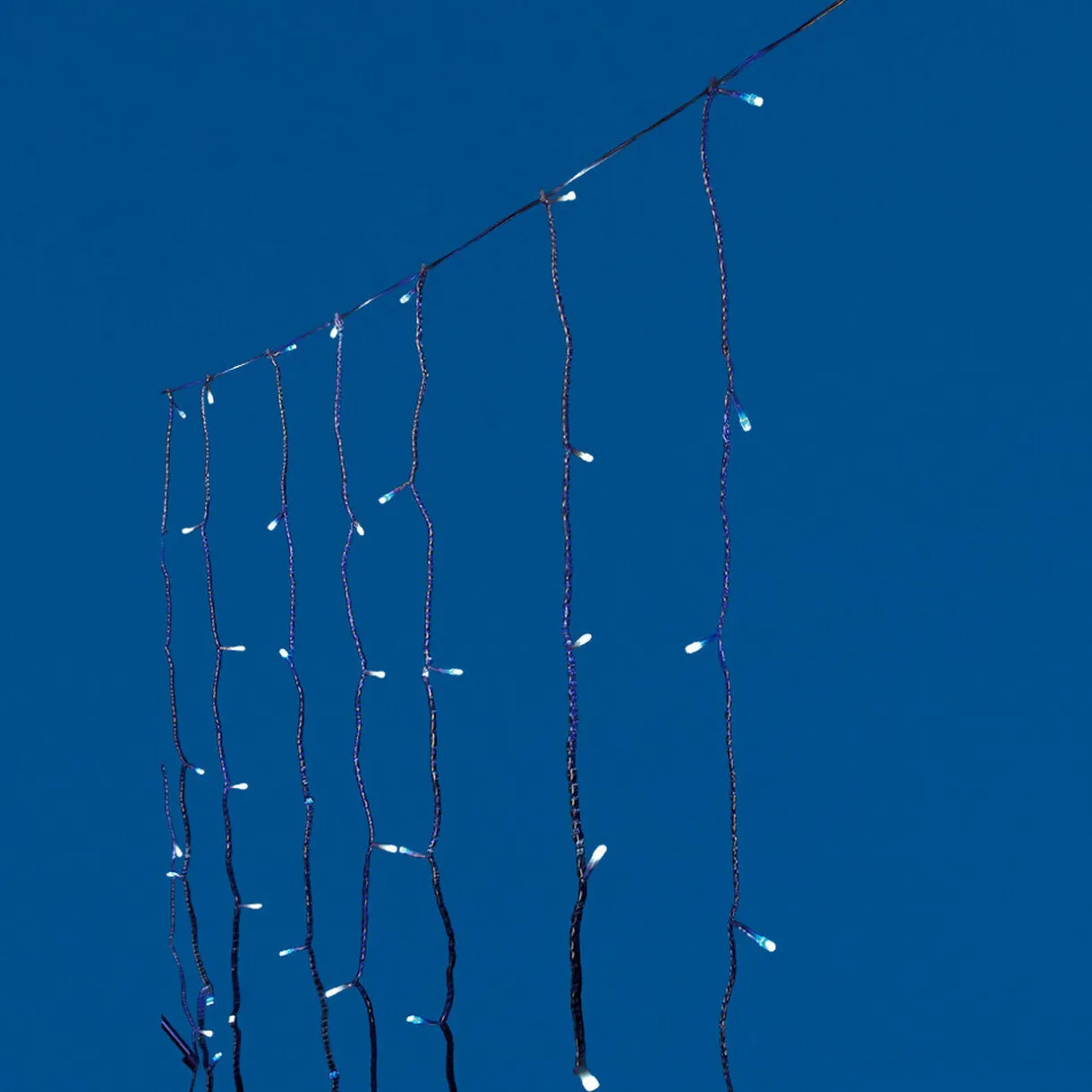 Gifi Rideau lumineux blanc et bleu 2.7 m^ Décoration Extérieure De Noël