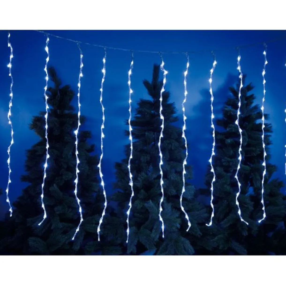 Gifi Rideau lumineux digital blanc 3,8 m^ Décoration Extérieure De Noël