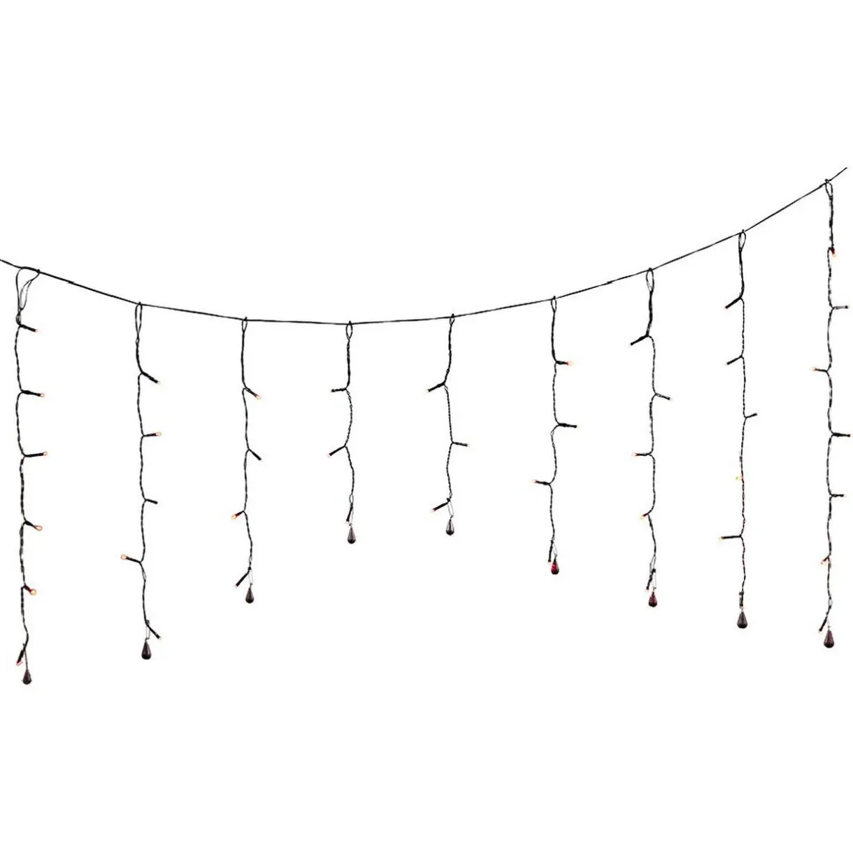 Outlet Gifi Rideau lumineux Halloween 50 LED orange L135xH70cm