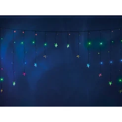 Gifi Rideau lumineux solaire multicolore clignotant 2 m^ Décoration Extérieure De Noël