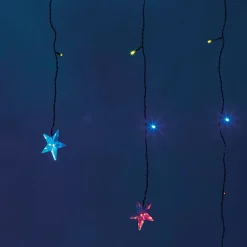 Gifi Rideau lumineux solaire multicolore clignotant 2 m^ Décoration Extérieure De Noël