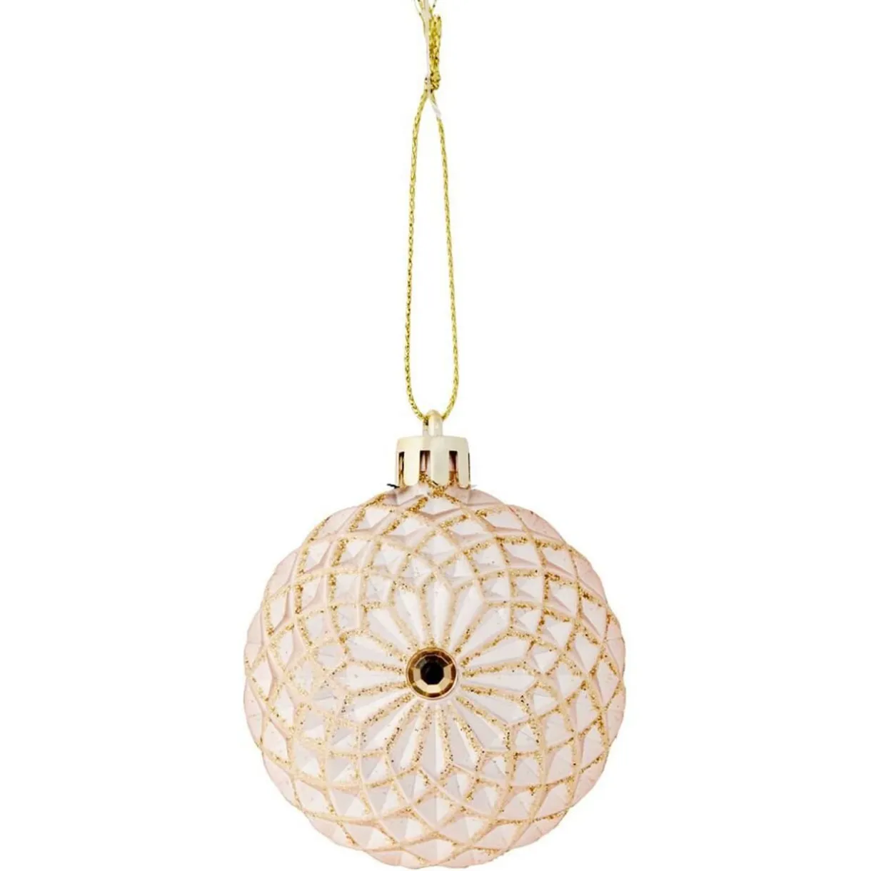 Gifi Rosace à suspendre rose clair et doré Ø6cm^ Décoration Sapin