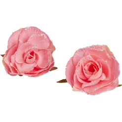 Gifi Rose à clipser x2 - Ø5x9,5cm^ Décoration Sapin