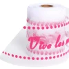 Best Gifi Rouleau de tulle vive les mariés blanc rose fuchsia
