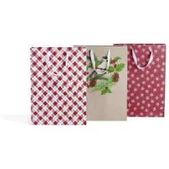 Gifi Sac cadeau Noël grand format motif traditionnel rouge et blanc^ Loisirs Créatifs Et Emballage Cadeau