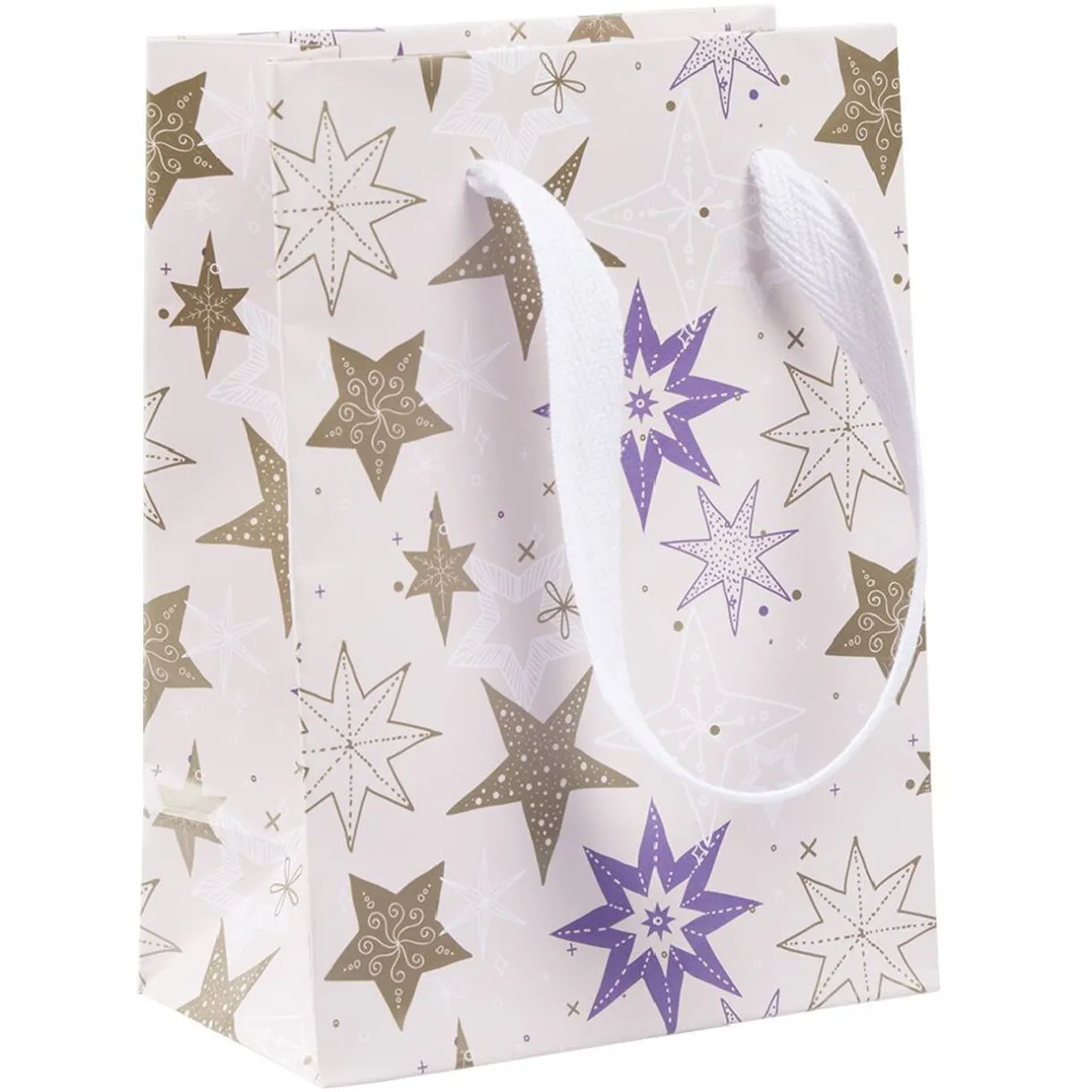 Gifi Sac cadeau Noël imprimé doré L10,8x14,6 cm^ Loisirs Créatifs Et Emballage Cadeau