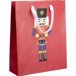 Gifi Sac cadeau Noël motif traditionnel Taille M L26xH32cm^ Loisirs Créatifs Et Emballage Cadeau