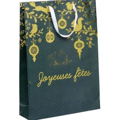 Gifi Sac cadeau Noël motif traditionnel Taille L L33x46cm^ Loisirs Créatifs Et Emballage Cadeau