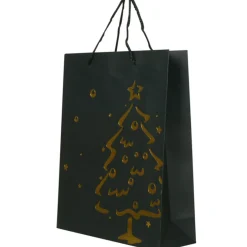 Gifi Sac cadeau Noël noir motifs brillants^ Loisirs Créatifs Et Emballage Cadeau