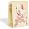 Gifi Sac cadeau Noël papier recyclé imprimé 17,5x10xH23cm - 2 modèles^ Loisirs Créatifs Et Emballage Cadeau