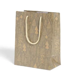 Gifi Sac cadeau Noël papier recyclé imprimé 17,5x10xH23cm - 2 modèles^ Loisirs Créatifs Et Emballage Cadeau