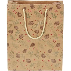 Gifi Sac cadeau papier recyclé certifié FSC® imprimé marron Taille L^ Loisirs Créatifs Et Emballage Cadeau