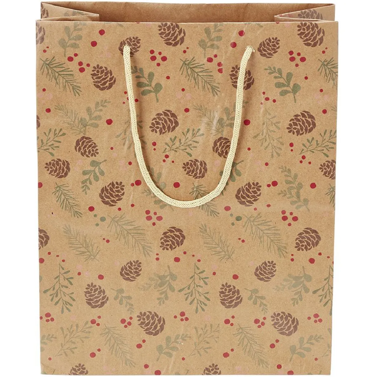 Gifi Sac cadeau papier recyclé certifié FSC® imprimé marron Taille L^ Loisirs Créatifs Et Emballage Cadeau