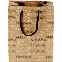 Gifi Sac cadeau papier recyclé certifié FSC® imprimé marron Taille M^ Loisirs Créatifs Et Emballage Cadeau