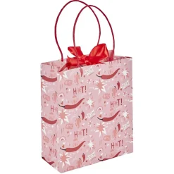 Gifi Sac cadeau Saint Valentin motif piment inscription Hot rose et rouge^ Loisirs Créatifs Et Emballage Cadeau