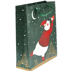 Gifi Sac cadeau vert design ours blanc et rouge petit modèle^ Loisirs Créatifs Et Emballage Cadeau