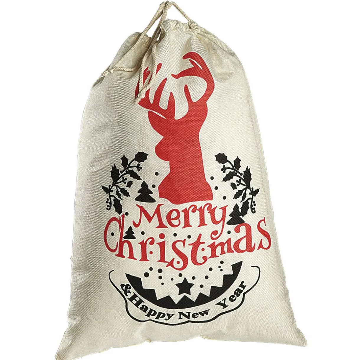 Sale Gifi Sac de Père Noël en tissu