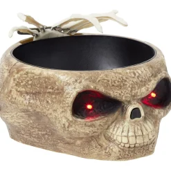 Discount Gifi Saladier à bonbons Halloween squelette animé lumineux sonore