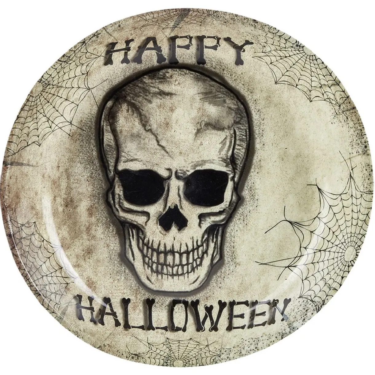 Clearance Gifi Saladier Happy Halloween tête de mort et toiles d'araignées