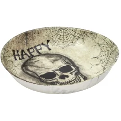 Clearance Gifi Saladier Happy Halloween tête de mort et toiles d'araignées