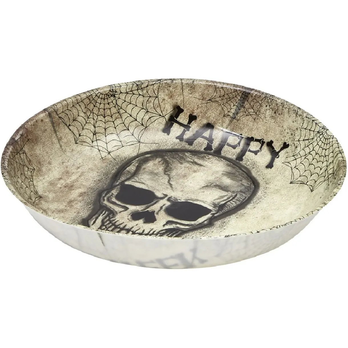 Clearance Gifi Saladier Happy Halloween tête de mort et toiles d'araignées
