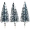 Gifi Sapin à clipser argenté ou bleu Ø5xH14cm x3^ Décoration Sapin