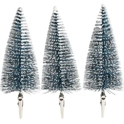 Gifi Sapin à clipser argenté ou bleu Ø5xH14cm x3^ Décoration Sapin