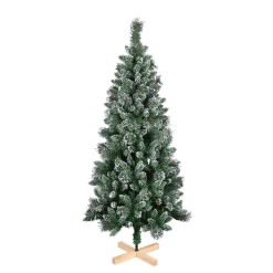 Online Gifi Sapin artificiel effet enneigé pied en bois 502 branches Ø86xH180cm