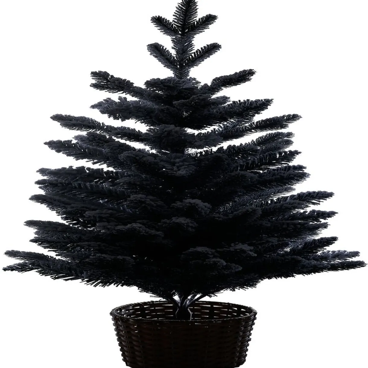 Outlet Gifi Sapin artificiel enneigé pot tressé 258 branches Ø56xH100cm