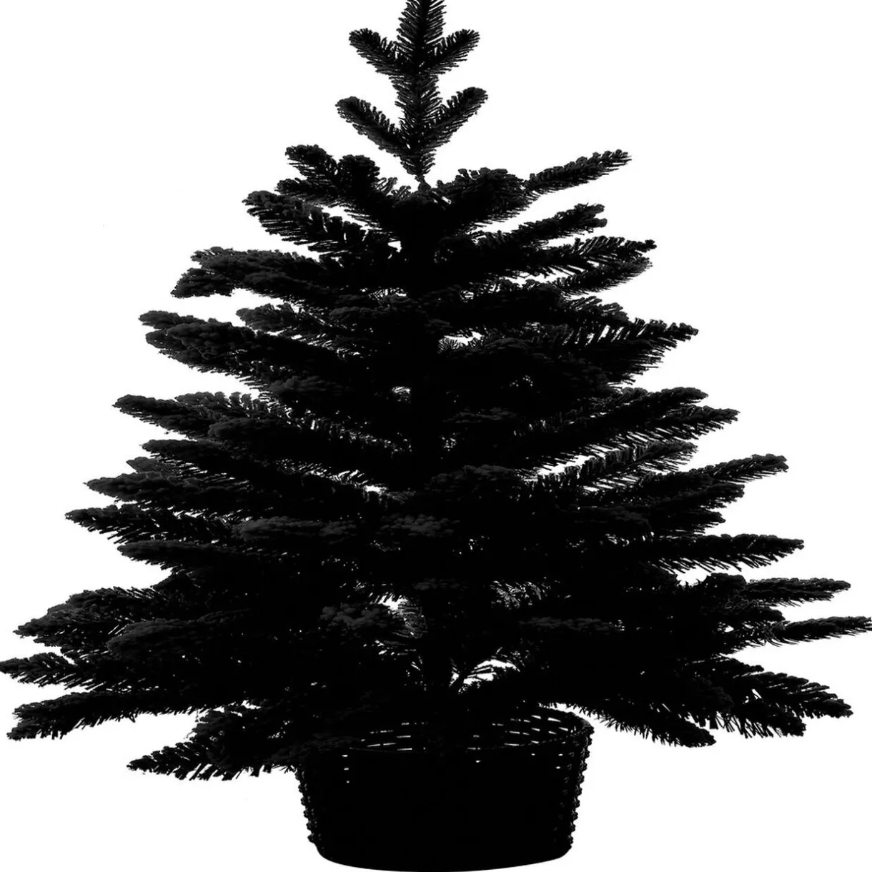 Outlet Gifi Sapin artificiel enneigé pot tressé 258 branches Ø56xH100cm